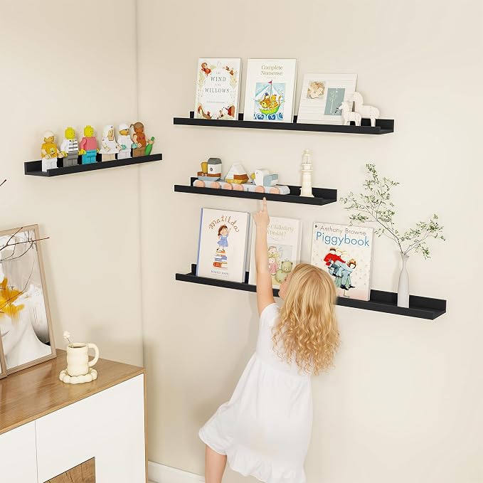Fun Memories Picture Ledge Shelf, 40 Inch Picture Shelves - Image 6