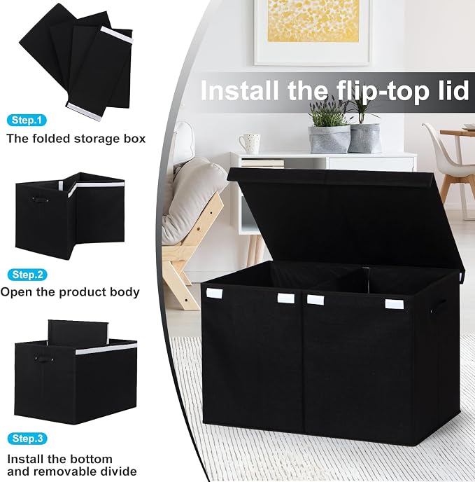 popoly 122L Large Toy Box Chest - Image 6
