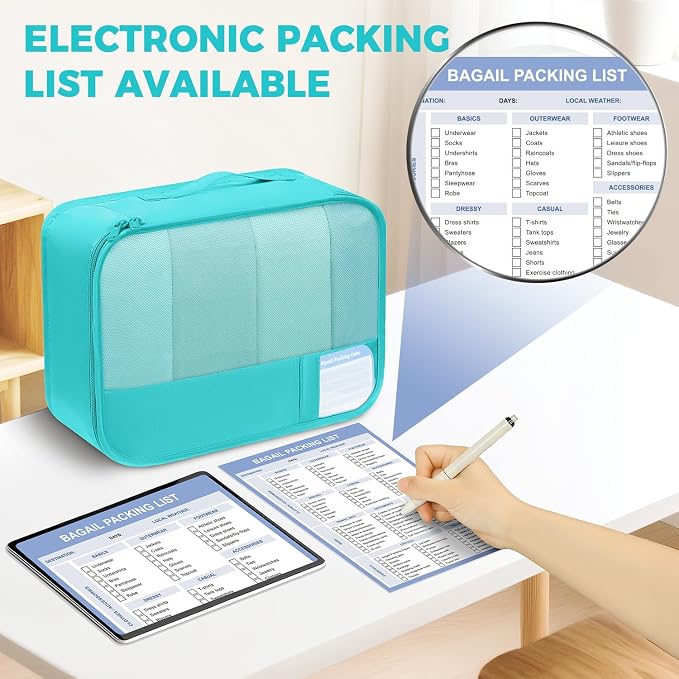 BAGAIL 9 Set Packing Cubes Luggage Packing Organizers - Image 4