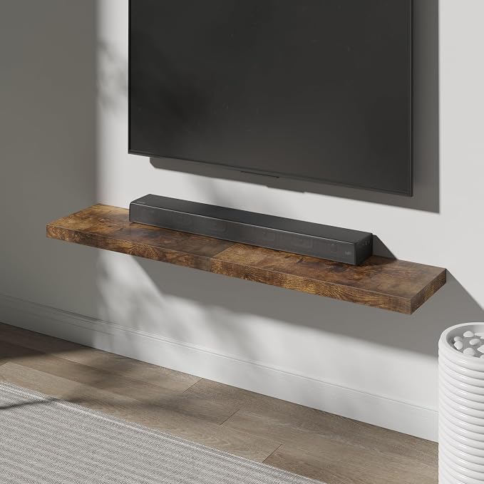 Floating Shelf, 24 in W x 12.75 in D x 2 in H Wooden Floating Wall Shelf - Image 2