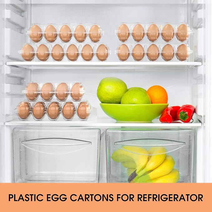100 Pack Egg Cartons Cheap Bulk 12 Count Clear Plastic Egg Containers - Image 6