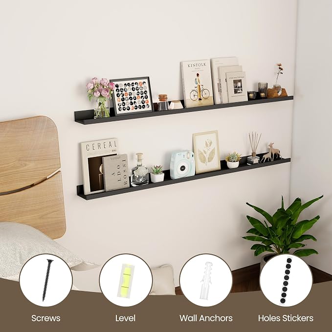 Axeman 48 Inch Black Floating Shelves - Image 5