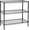 Omega 14" Deep x 72" Wide x 36" High 3 Tier Black Starter Shelving Unit by OmegaProductsCorporation