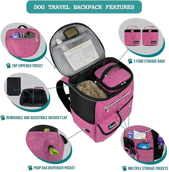 PetAmi Dog Travel Bag Backpack, Airline Approved Dog Bags - Image 3