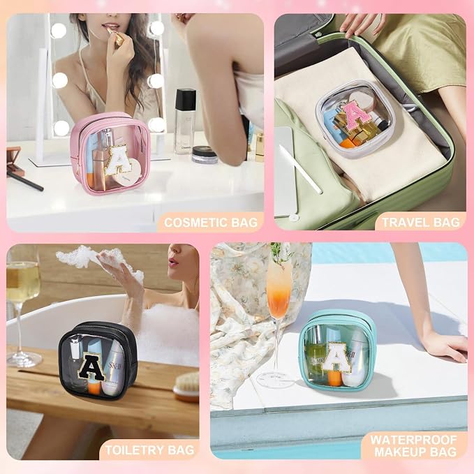 YOOLIFE Mini Clear Makeup Bag Initial Make Up Bag Waterproof Travel Toiletry Bag - Image 5