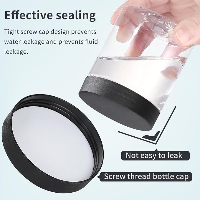 36PCS 8OZ Plastic Jars with Screw On Lids, Labels Refillable Empty Round Slime - Image 3