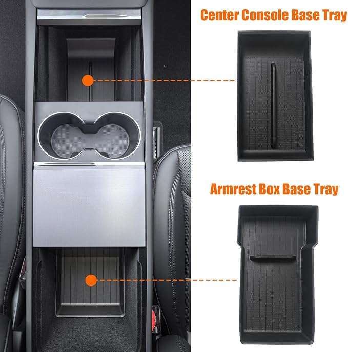 2 Pcs Center Console Organizer Bottom Trays - Image 2