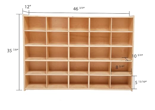 Contender Birch 25 Cubby Tray Cabinet - Image 2