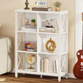 FATORRI 6 Cube Storage Organizer Shelf, Wood and Metal Cubby Bookshelf by FATORRI