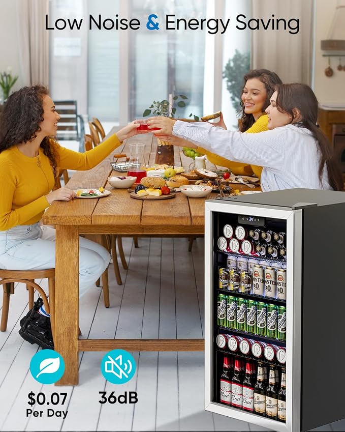 3.2 Cu.Ft Mini Fridge with Glass Door - Image 6