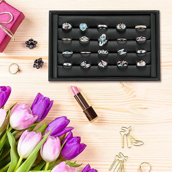 Valyria Velvet 5 Slots Ring Earrings Trays Showcase Display Jewelry Organizer - Image 5