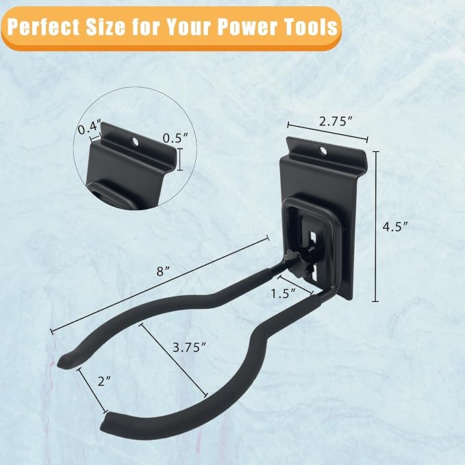 Adjustable Slatwall Hooks, Lockable Slatwall Weedeater & String Trimmer Hanger - Image 4