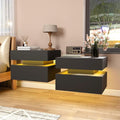 Floating Nightstand Set of 2, Modern Bedside Tables by Unknown