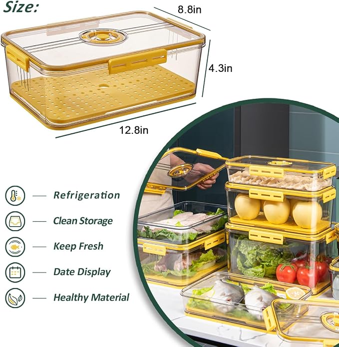 CottonColors Fridge Organizer, Food Storage Containers - Image 2