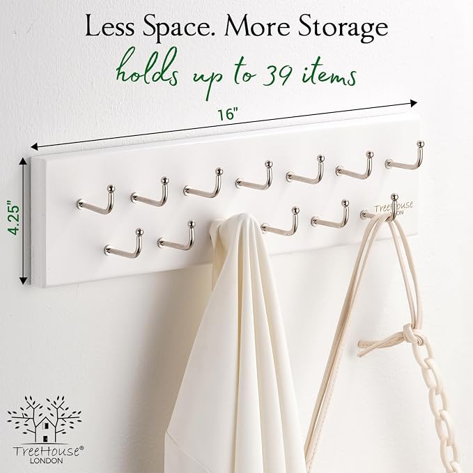 Treehouse Belt Organizer Rack, Holds Over 28 Large Belts, Sturdy Metal & Solid - Image 5
