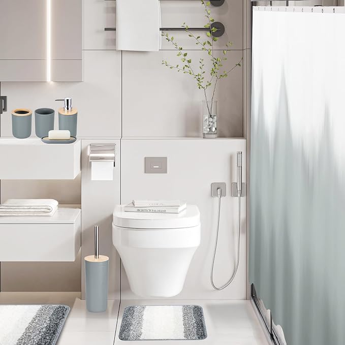 iMucci Bathroom Accessories Grey Bathroom Sets - Image 7