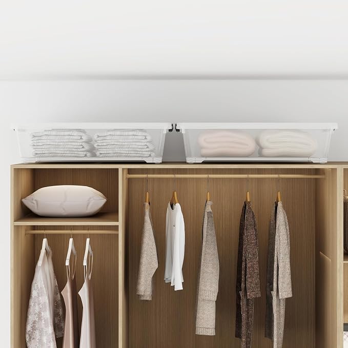 4 Pack 20-Quart Under Bed Storage Box - Image 7