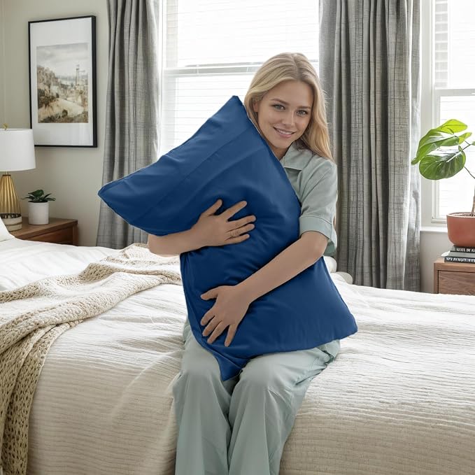 TELUS Pillow Cases Standard Size 2 Pack, Bamboo Rayon Cooling Pillowcases - Image 5