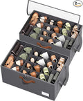 2 Pack Shoe Organizer for Closet, Foldable Shoe Storage Organizer by ISusaid