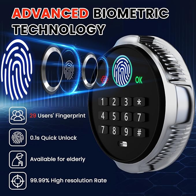 0.5 Cuft Biometric Safe Box - Image 3