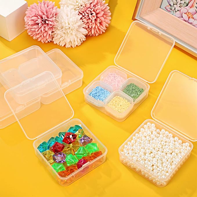48 Packs Clear Small Plastic Containers Transparent Storage Box - Image 5