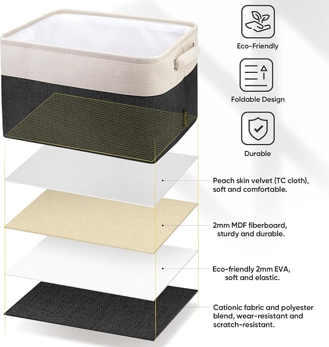 BALEINE 2 Pack Fabric Storage Bins - Image 5
