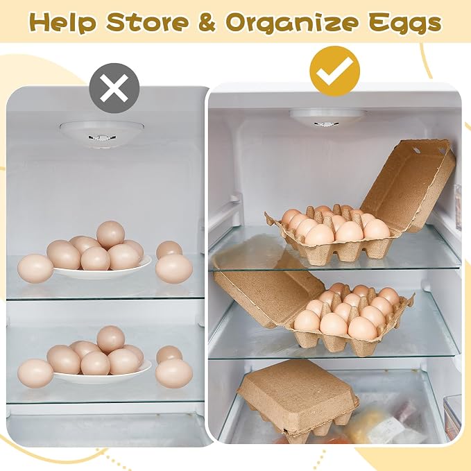 Rtteri 25 Pieces Paper Pulp Egg Cartons 3x4 Style Vintage Blank Egg Cartons - Image 6