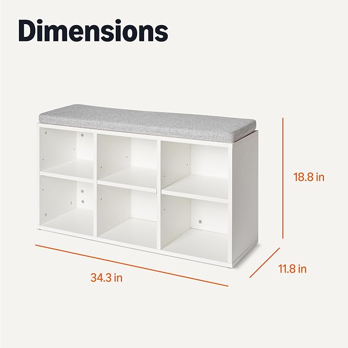 Amazon Basics Shoe Storage Bench - Image 2