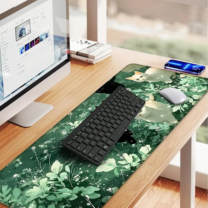Cute Cat Mouse Pad Large Gaming Desk Mat - Image 7
