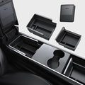 BASENOR 3PCS Tesla Model Y Model 3 Center Console Organizer Armrest Hidden by BASENOR