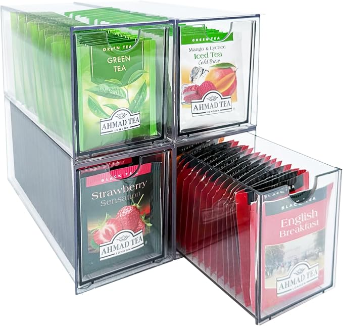 4-Pack Tea Bag Drawers Organizer by Unknown