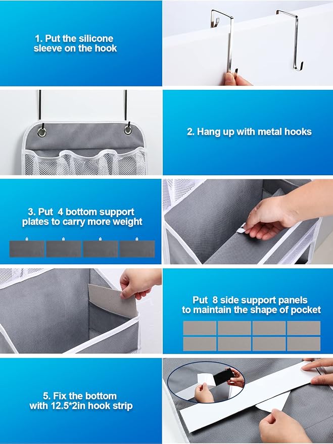 2 Pack Over The Door Organizer, Hanging Storage Organization - Image 6