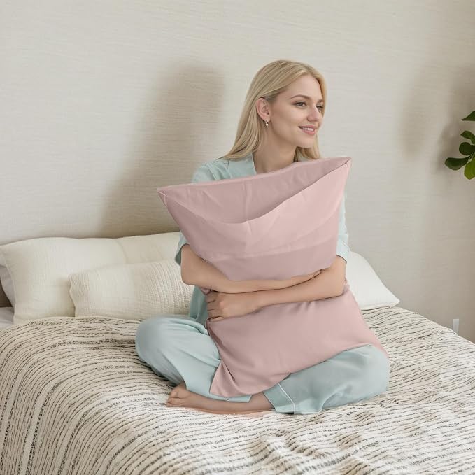 TELUS Pillow Cases King Size 2 Pack, Bamboo Rayon & Lyocell Pillowcase - Image 5