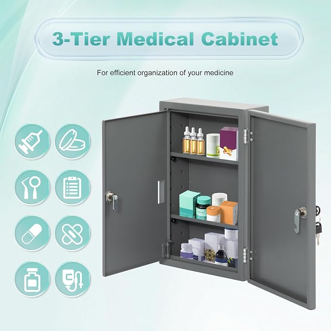 biosp First Aid Wall Mount Medicine Cabinet - Image 5