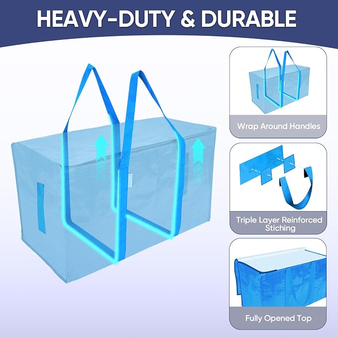 TICONN 6 Pack Extra Large Moving Bags - Image 3
