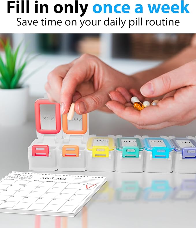 Weekly Pill Organizer 1 time a Day – Pill Box 7 Day - Image 6