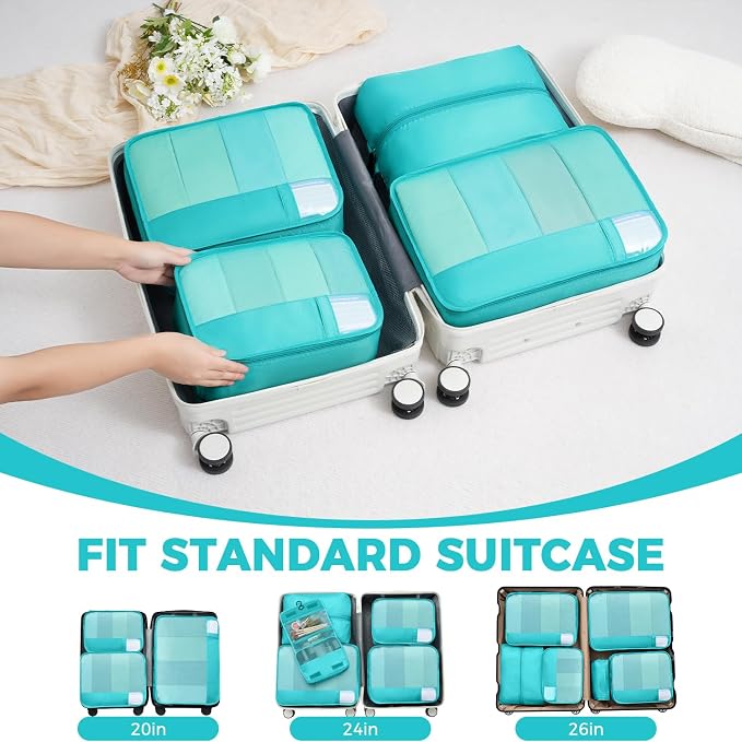 BAGAIL 9 Set Packing Cubes Luggage Packing Organizers - Image 7