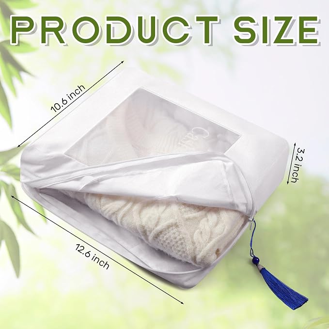 2 Pcs Cashmere Protection Pouch Wool Cotton Sweater Storage Bag Breathable - Image 2