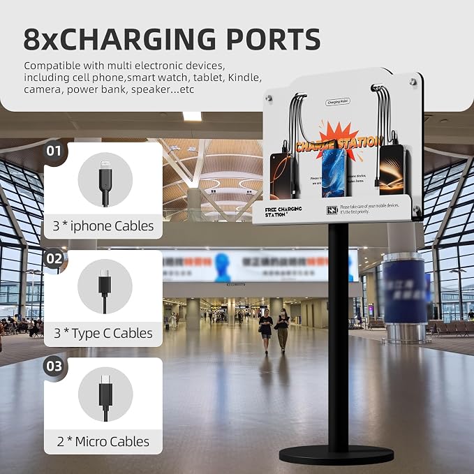 8-Port Wall Mounted Charging Station - Image 8