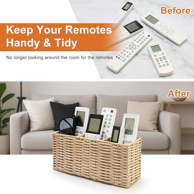 TV Remote Control Holder for Table Bedside Remote Caddy Storage Organizer Couch - Image 5