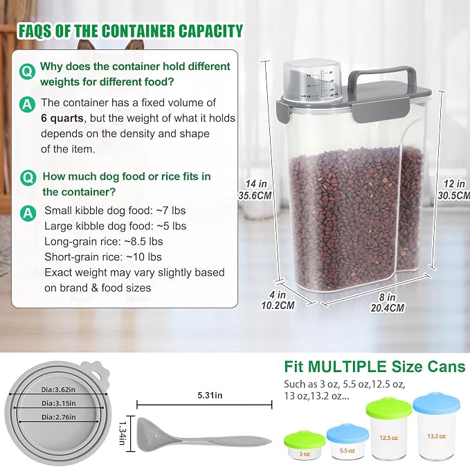 TBMax Pet Dog Cat Food Storage Container 5 to 7 lbs - Image 2