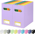 BALEINE File Organizer Box, Cardboard File Folder Organizer by BALEINE