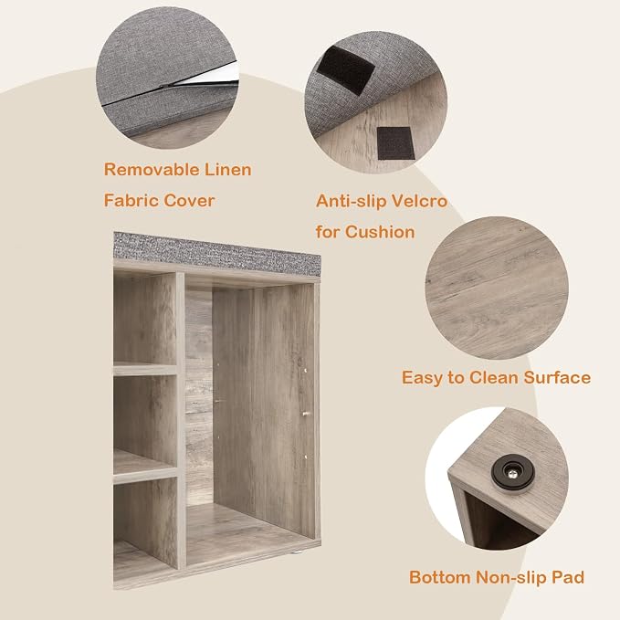 DINZI LVJ Shoe Storage Bench - Image 4