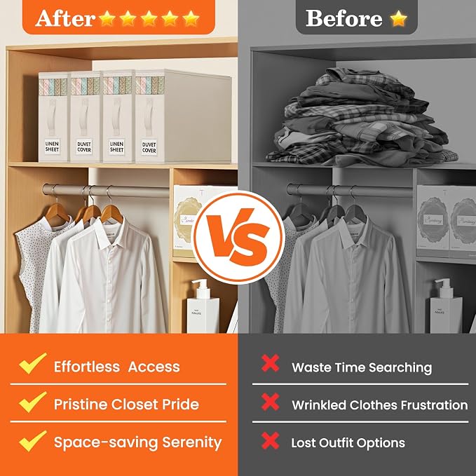 WOWBOX Sheet Organizers and Storage, Closet Bed Sheet Organizer Under Bed - Image 7
