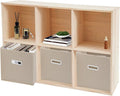 Wooden Cube Shelf Bookcase, Solid Wood Shelves by WBGANG