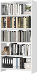 69" Tall Bookcase, 5-Tier Wide Bookshelf, Library Book Case by LyAosdFu