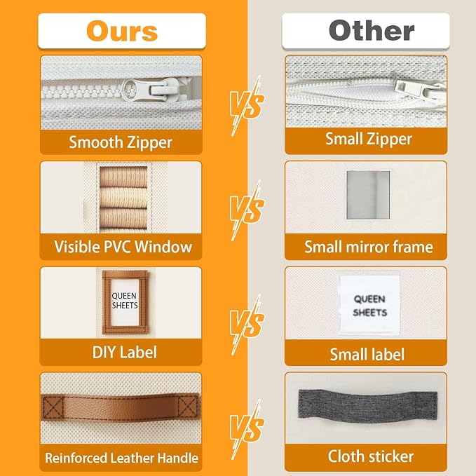 Bed Sheet Organizers and Storage – Foldable Linen Closet Organizers - Image 5