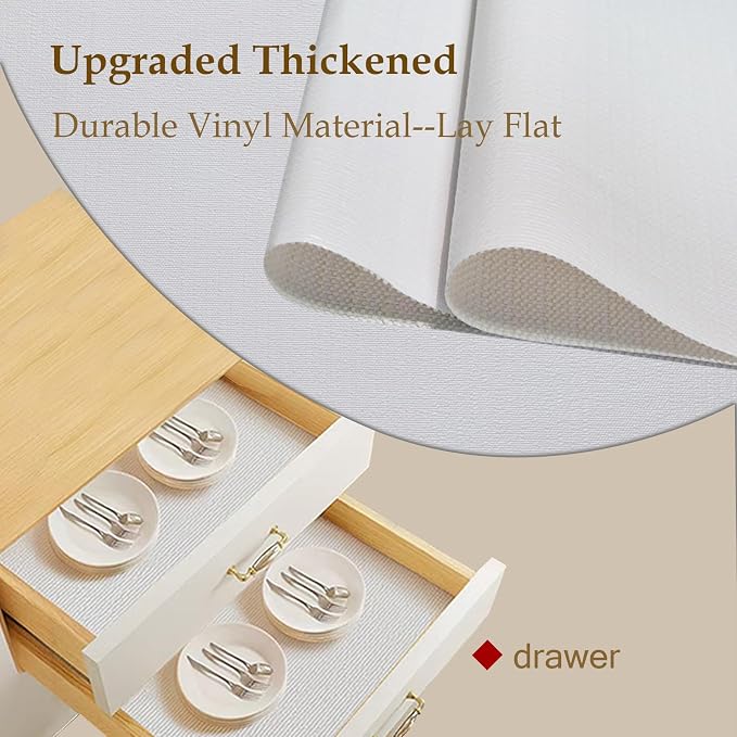 Moriah Shelf Liner for Kitchen Cabinet Non-Adhesive, Thickened Drawer Liner No - Image 5