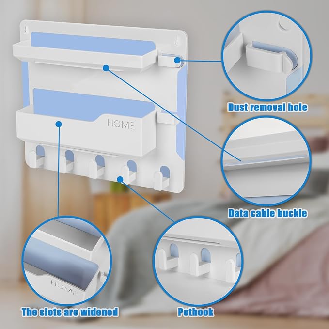 Bedside Wall Mount Shelf, Adhesive Organizer - Image 3