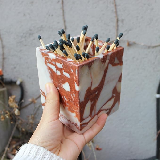 Calacatta Red Marble Toothbrush Holders - Image 2